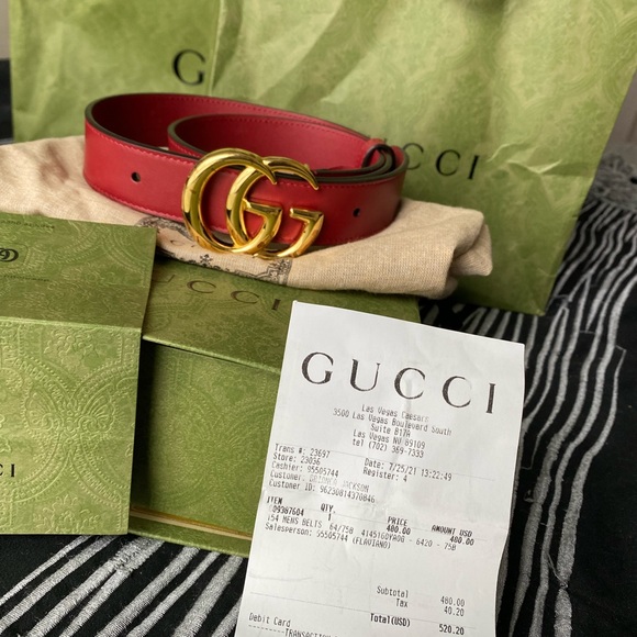 Gucci Women and or Men Belt comes with receipt dustbags box bag EVERYTHING - Picture 2 of 2